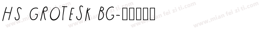 HS Grotesk Bg字体转换